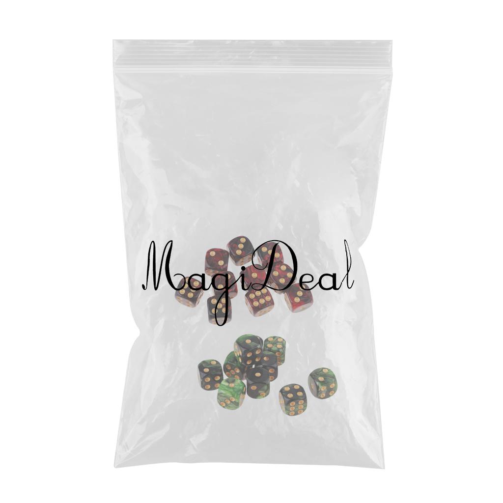 20Pcs 6-sided Game Dice 16mm Dice for Board Games and Teaching Math Accs