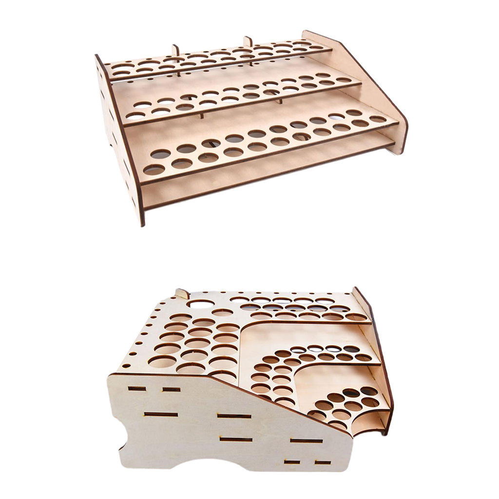 2pcs Wooden Paints Rack Modular Stand Model Hobby Parts Tools Storage Rack