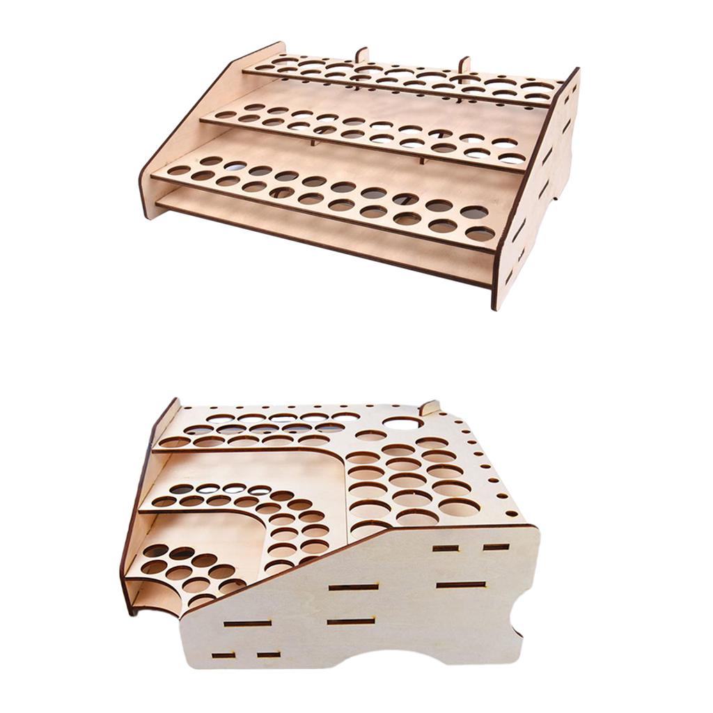 2pcs Wooden Paints Rack Modular Stand Model Hobby Parts Tools Storage Rack