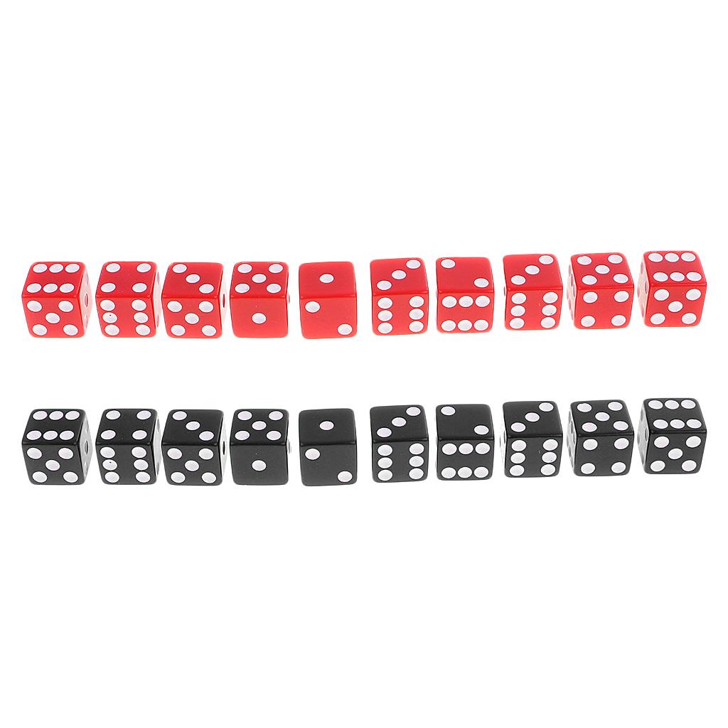 20 Pieces Six Sided Dice Digital Dices Set for RPG Role Play Game DND Toy