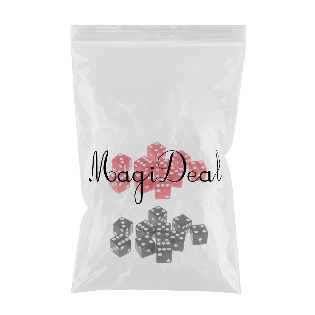 20 Pieces Six Sided Dice Digital Dices Set for RPG Role Play Game DND Toy