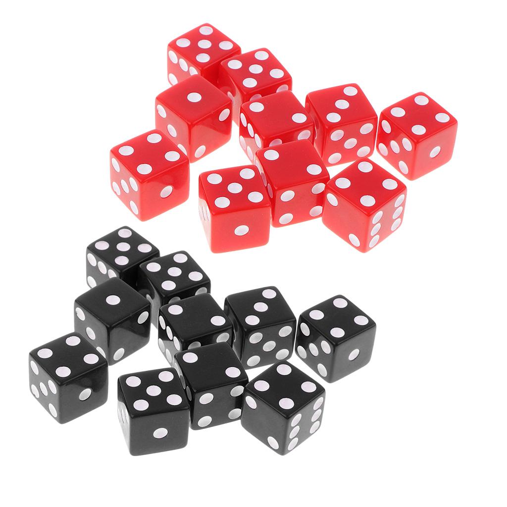 20 Pieces Six Sided Dice Digital Dices Set for RPG Role Play Game DND Toy