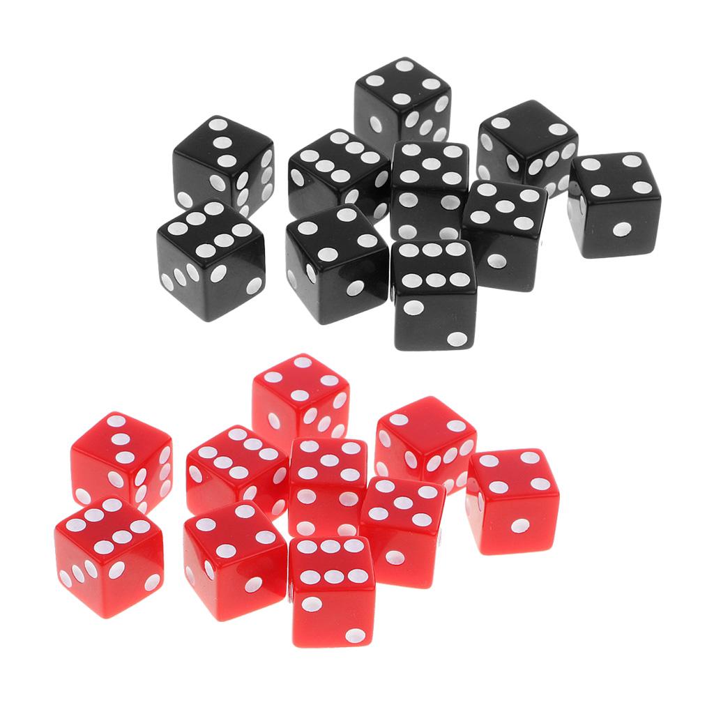 20 Pieces Six Sided Dice Digital Dices Set for RPG Role Play Game DND Toy