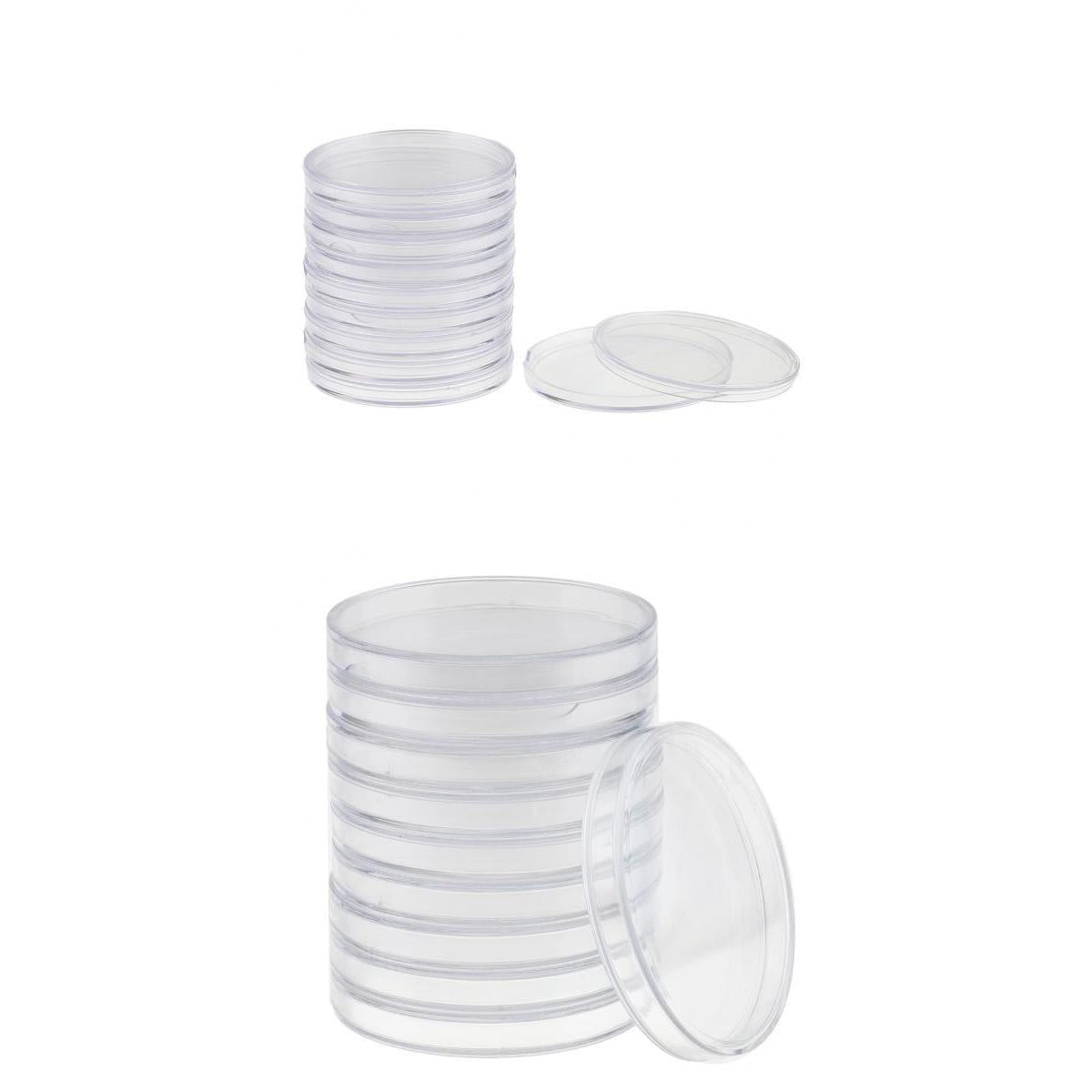 20 Pieces Clear Coin Capsules Containers Holders Collectors Gift 65mm 55mm