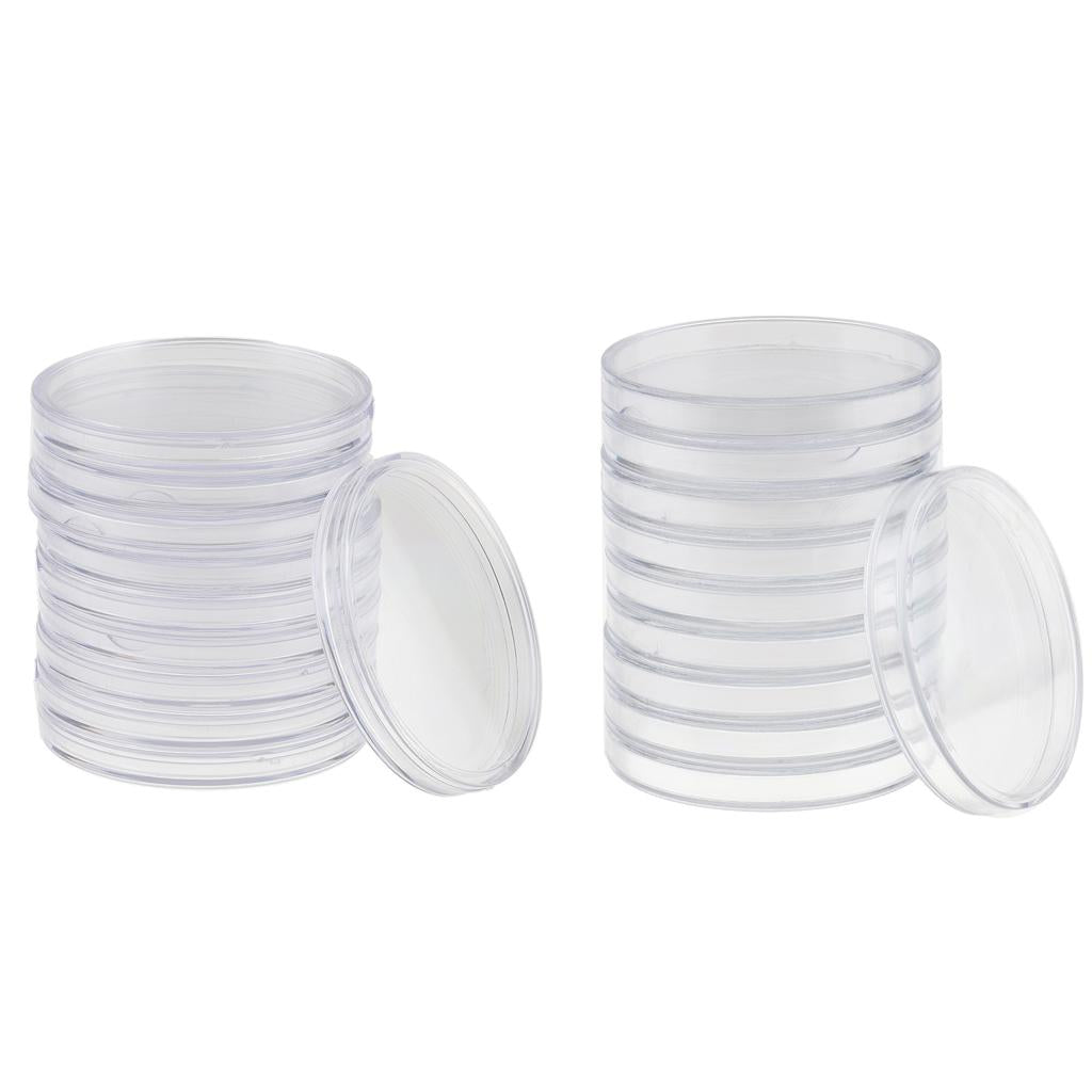 20 Pieces Clear Coin Capsules Containers Holders Collectors Gift 65mm 55mm