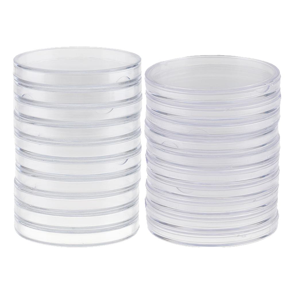 20 Pieces Clear Coin Capsules Containers Holders Collectors Gift 65mm 55mm