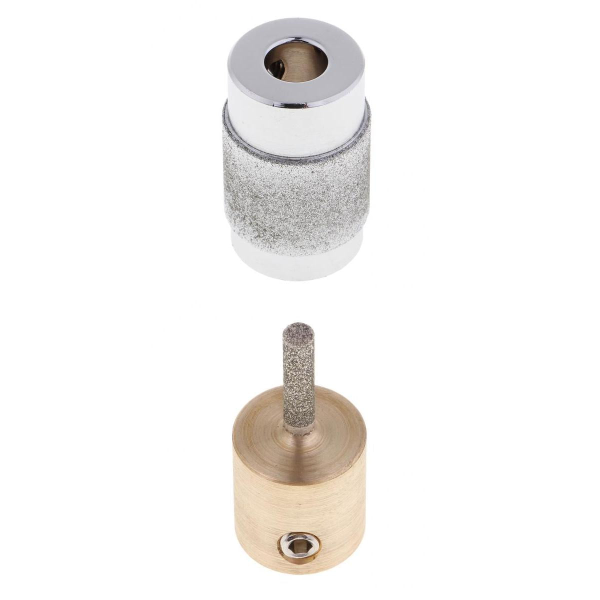 2 Piece Metal Stained Glass Grinder Head Bit Diamond Grinding Wheel for Tile