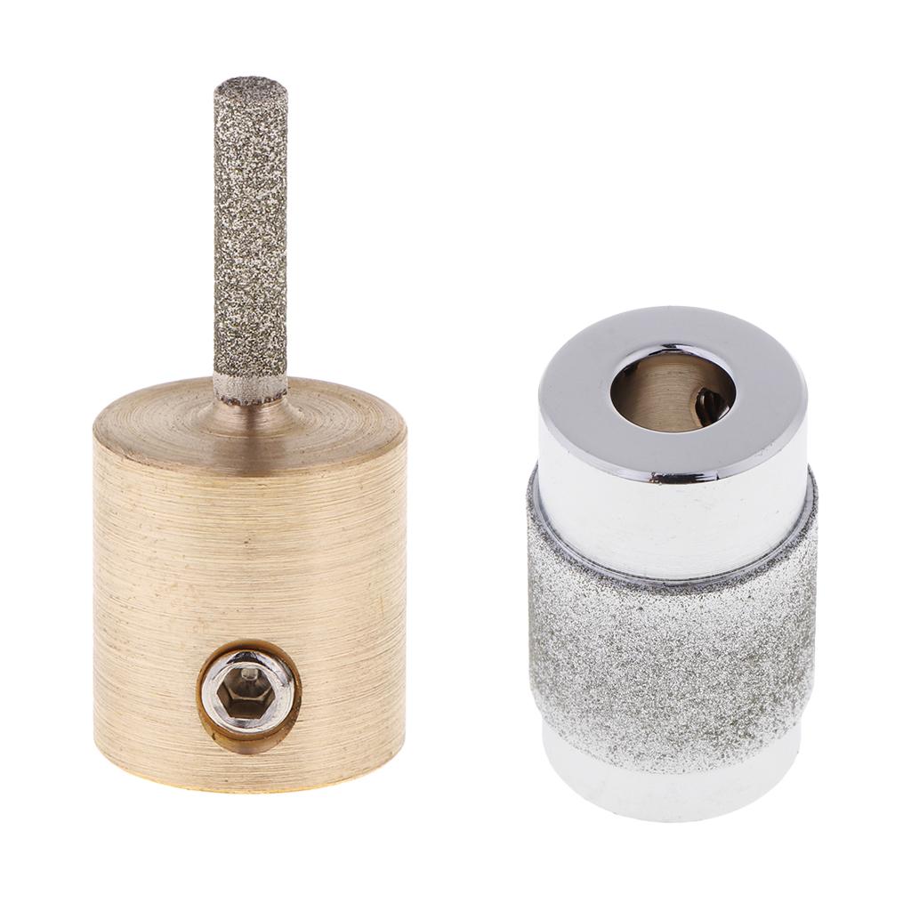 2 Piece Metal Stained Glass Grinder Head Bit Diamond Grinding Wheel for Tile