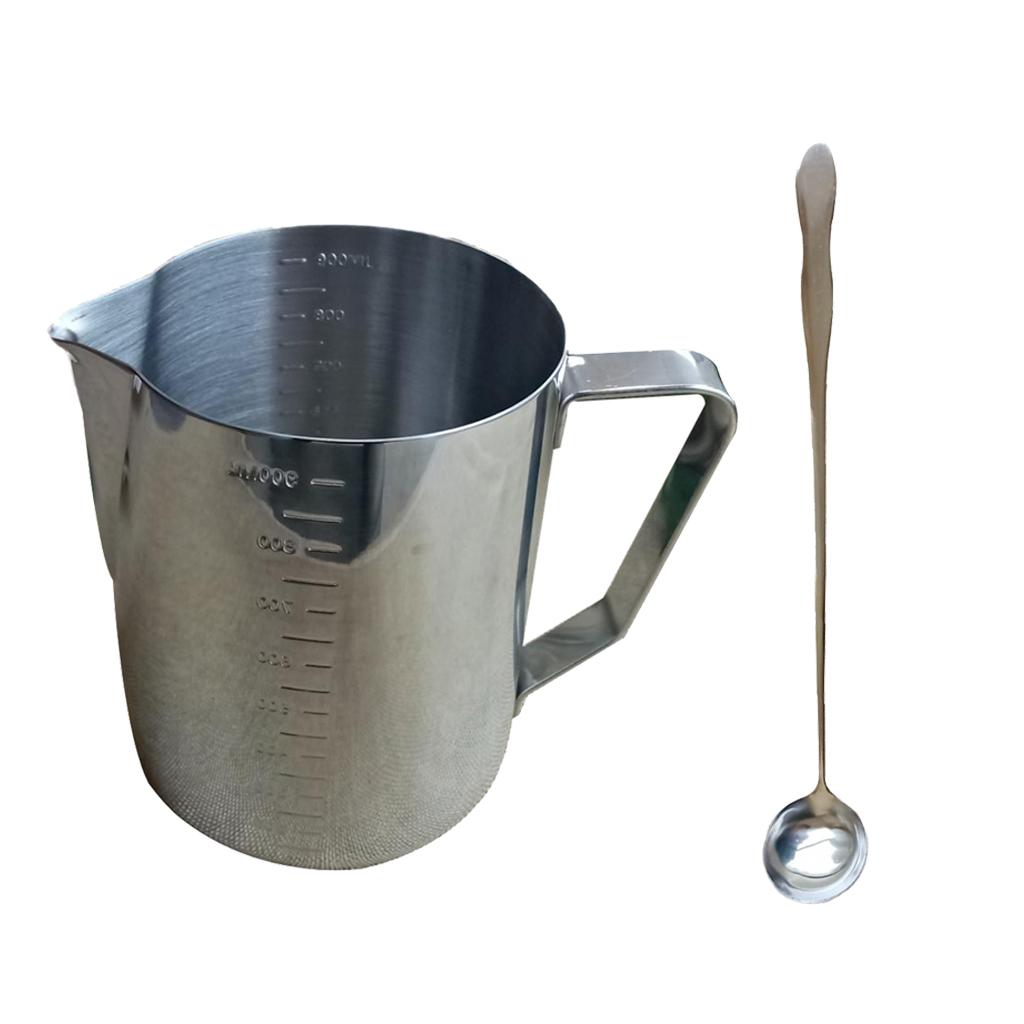 900ml Stainless Steel Candle Making Pitcher Pouring Pot Long Stirring Spoon