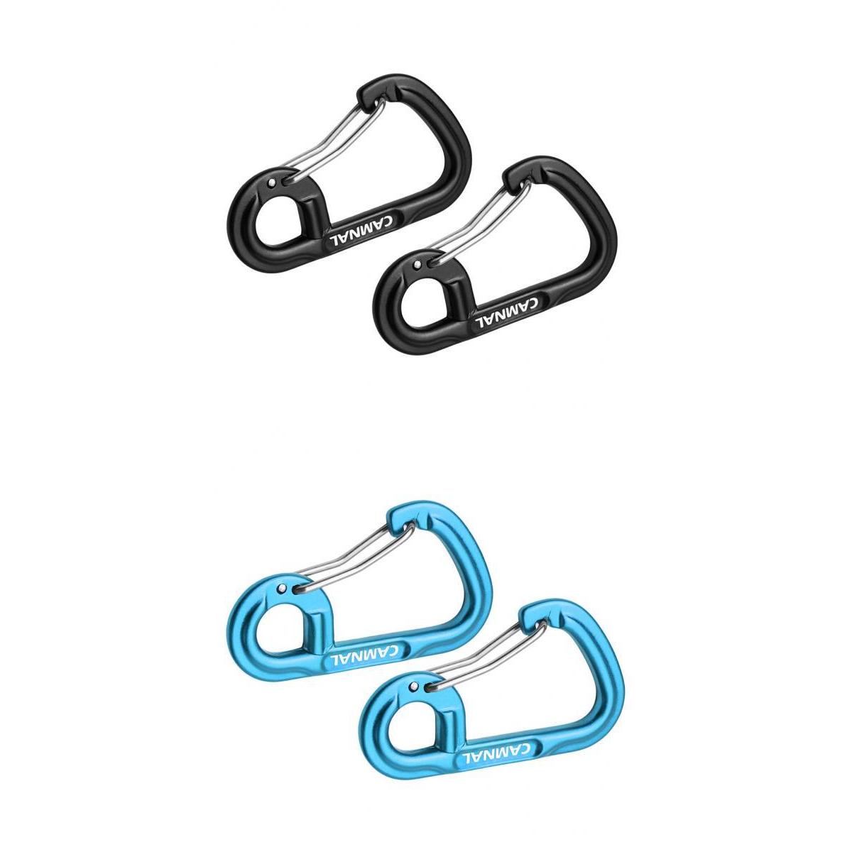4Pcs Aluminum Alloy Key Buckle Snap Spring Clip Hook Carabiner Keychain