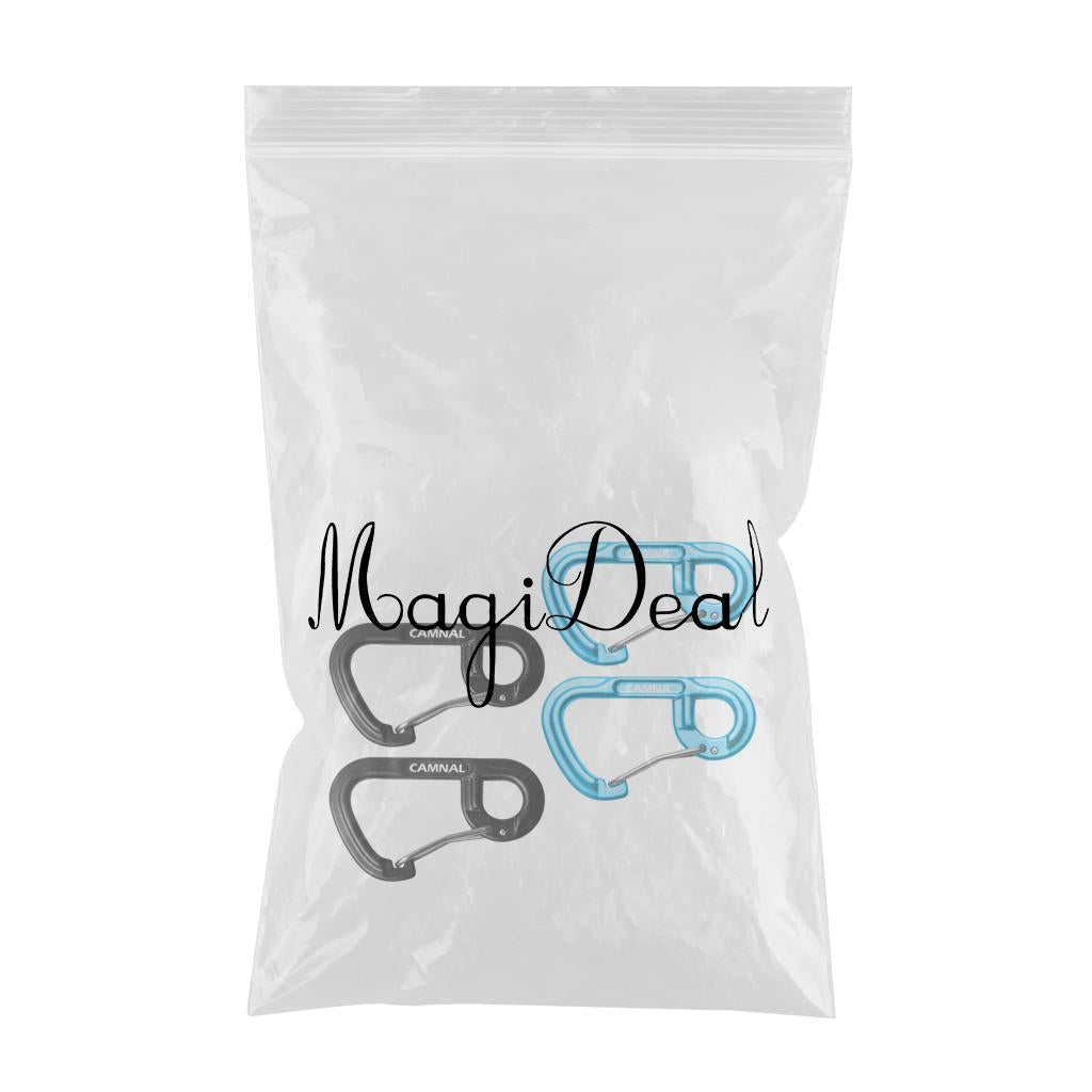 4Pcs Aluminum Alloy Key Buckle Snap Spring Clip Hook Carabiner Keychain
