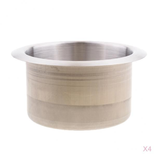 4pcs Stainless Steel Recessed Cup Drink Holder Marine Boat RV Camper 85x55mm
