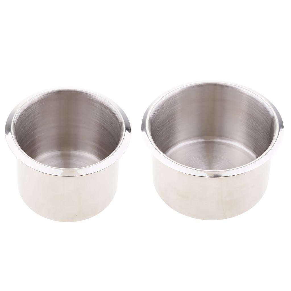 2pcs Recessed Cup Drink Holder for Marine Boat RV Camper 68x55mm/90x55mm