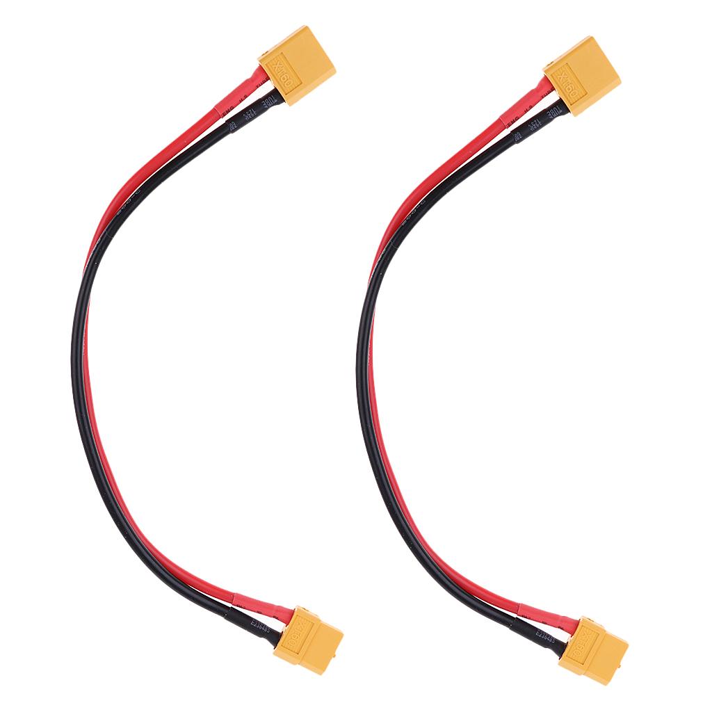 2pack of XT60/XT-60 Male to Female Plug Extension Cable Lead Silicone Wire