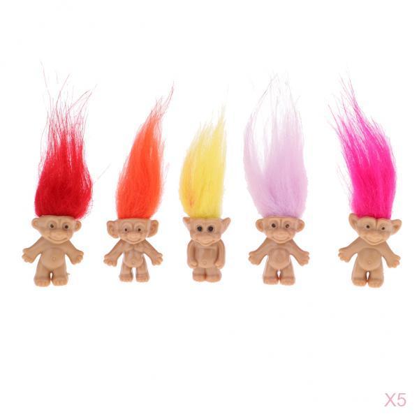 Chromatic Lucky Troll Doll Mini Action Figures Toy Cake Decor 25pcs