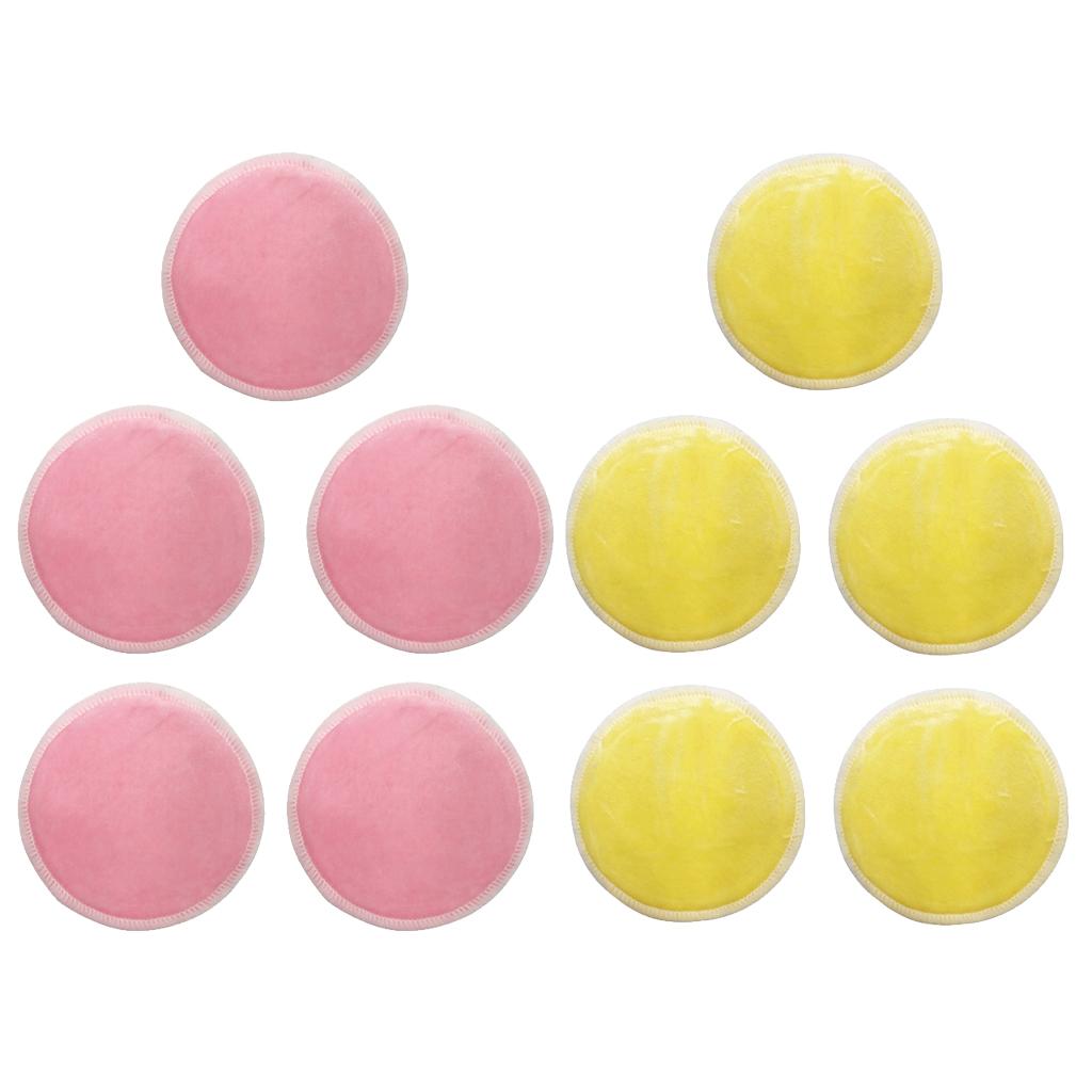 10pcs 8cm Reusable Round Bamboo Cotton Facial Makeup Remover Cleaning Pads