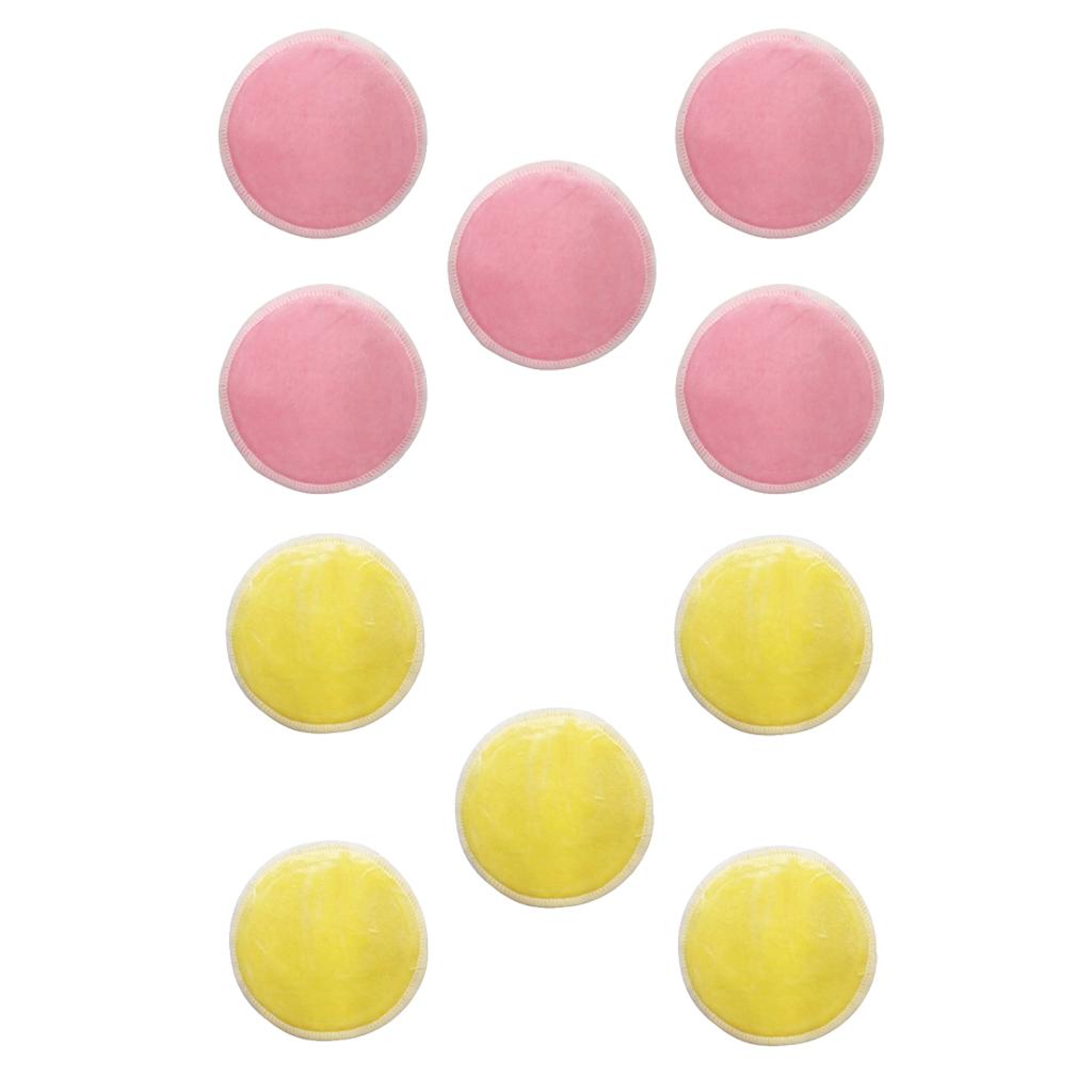 10pcs 8cm Reusable Round Bamboo Cotton Facial Makeup Remover Cleaning Pads