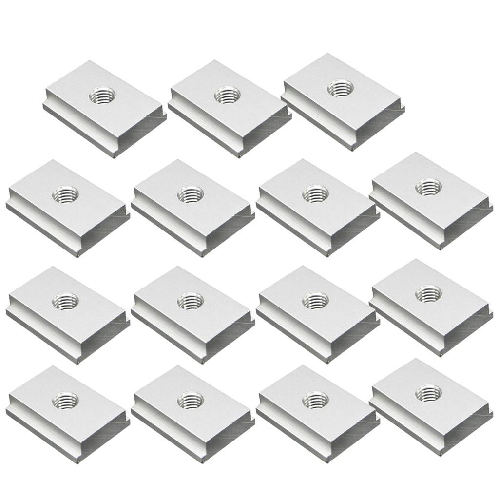 15Pcs M8# T-Slider for T-slot for Various Woodworking Jigs Aluminum Alloy