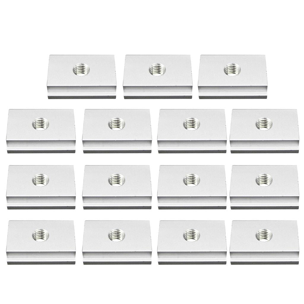 15Pcs M8# T-Slider for T-slot for Various Woodworking Jigs Aluminum Alloy