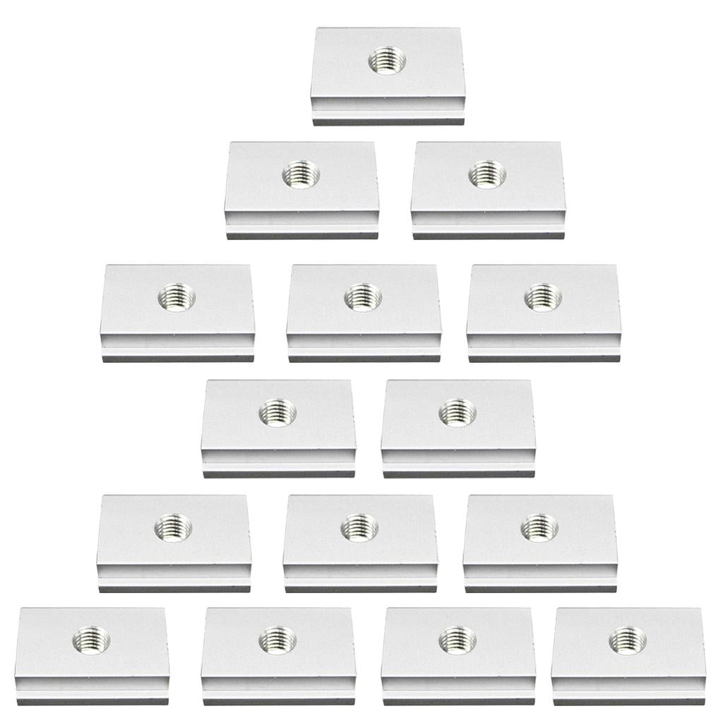15Pcs M8# T-Slider for T-slot for Various Woodworking Jigs Aluminum Alloy