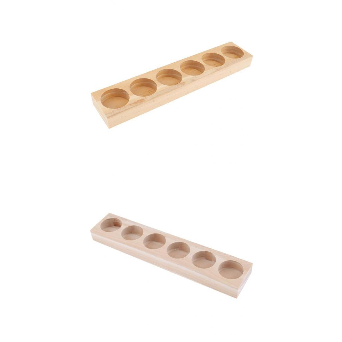 2pcs Wood Essential Oil Display Storage Organizer Rack for 15ml 30ml Bottles