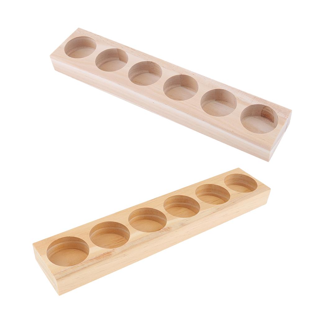 2pcs Wood Essential Oil Display Storage Organizer Rack for 15ml 30ml Bottles