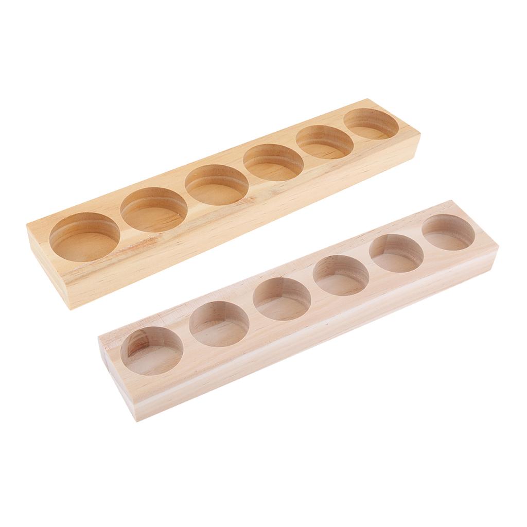 2pcs Wood Essential Oil Display Storage Organizer Rack for 15ml 30ml Bottles