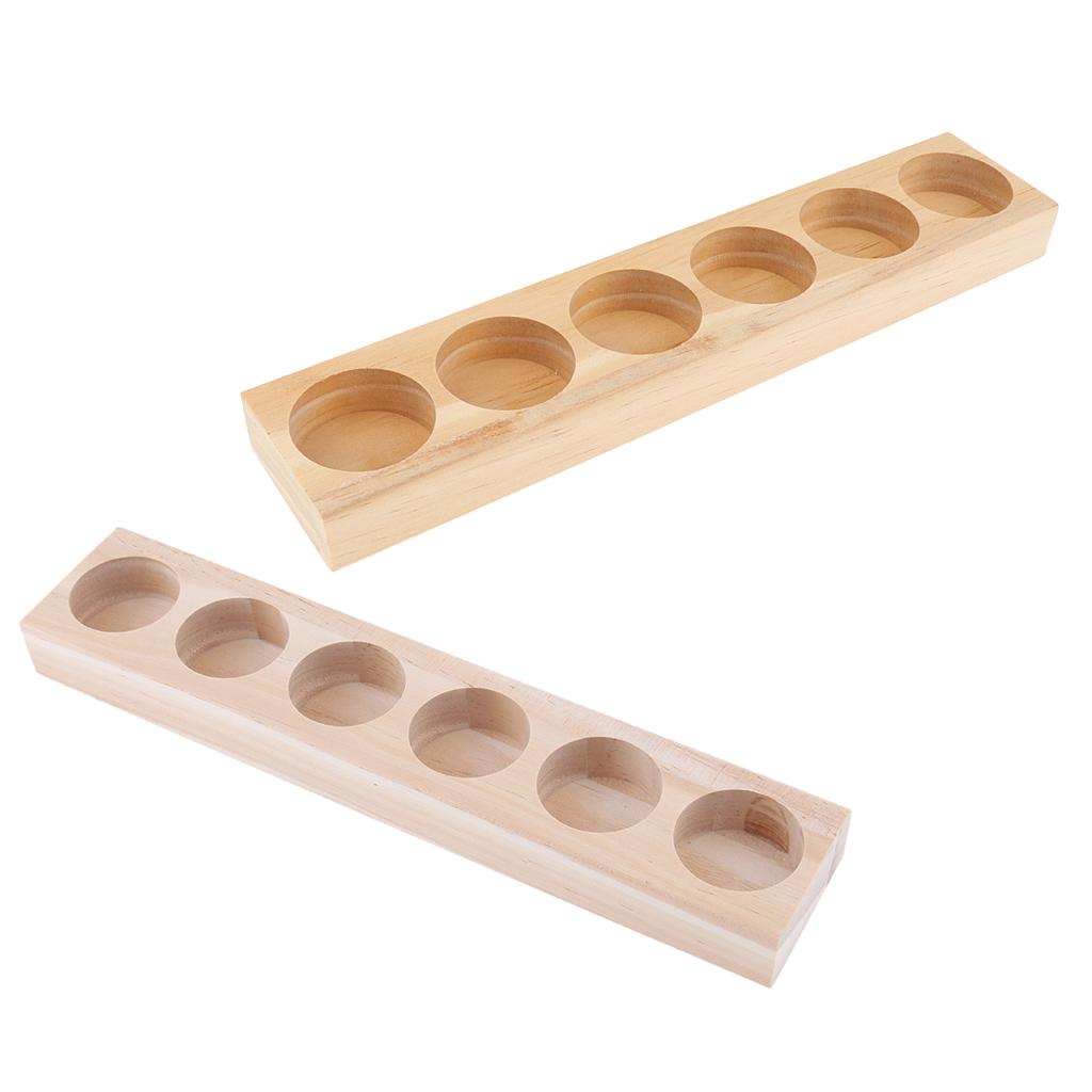 2pcs Wood Essential Oil Display Storage Organizer Rack for 15ml 30ml Bottles