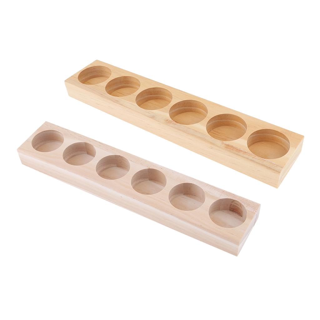 2pcs Wood Essential Oil Display Storage Organizer Rack for 15ml 30ml Bottles