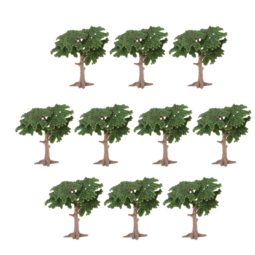 10pcs Green Pine Tree Model Cypress for Mini Landscape Diorama Scenery 10cm
