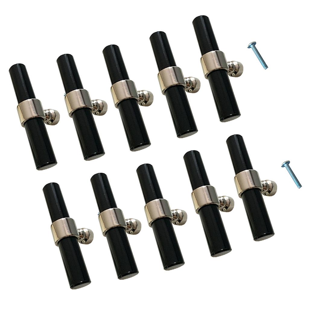 10xAcrylic Rod Bar Door Handles Drawer Cabinet Pull Knob Brushed Chrome 81mm