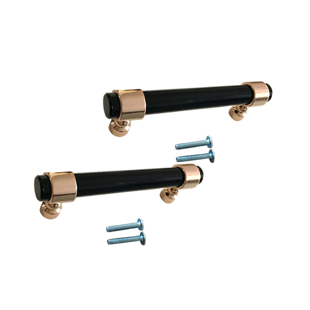 2xAcrylic Rod Bar Door Handle Drawer Cabinet Pull Knob Brushed 121mm