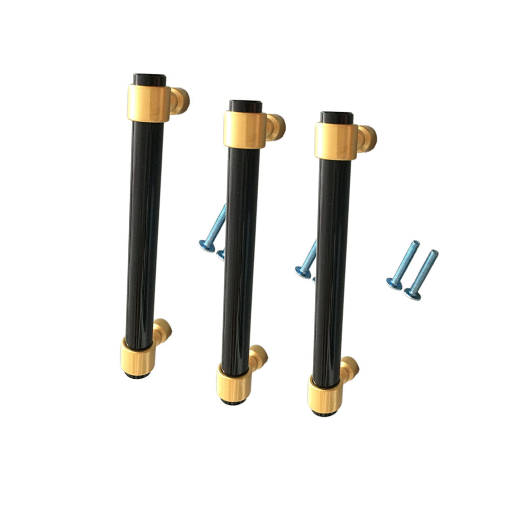 3xAcrylic Rod Bar Door Handles Drawer Cabinet Pull Knob Brushed Black 153mm