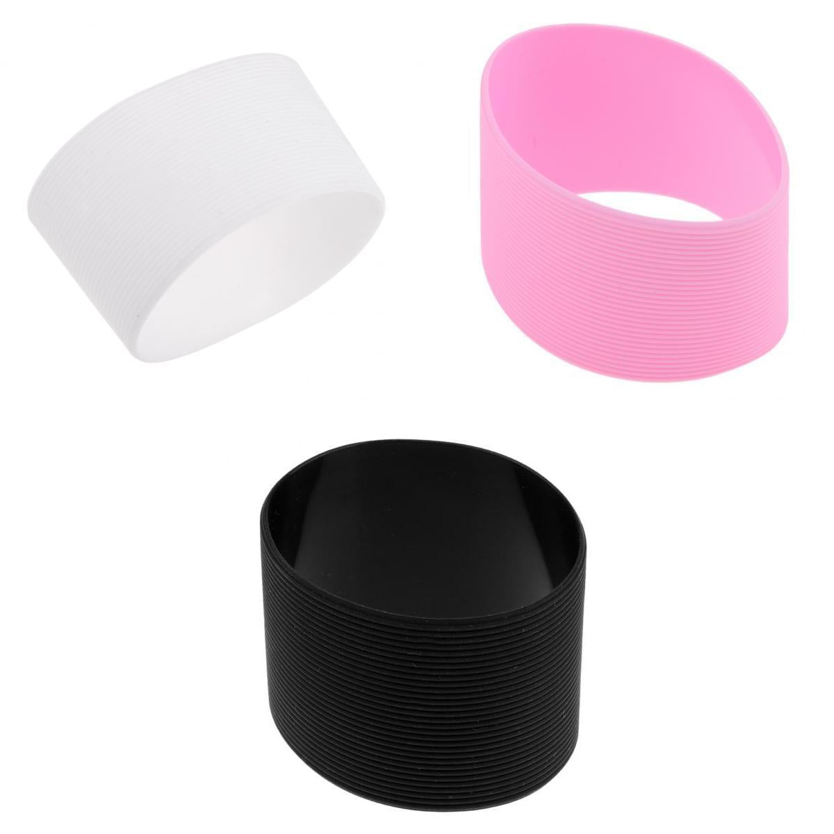 3PCS Outdoor Silicone Round Non-slip Water Bottle Mug Cup Sleeve Cover