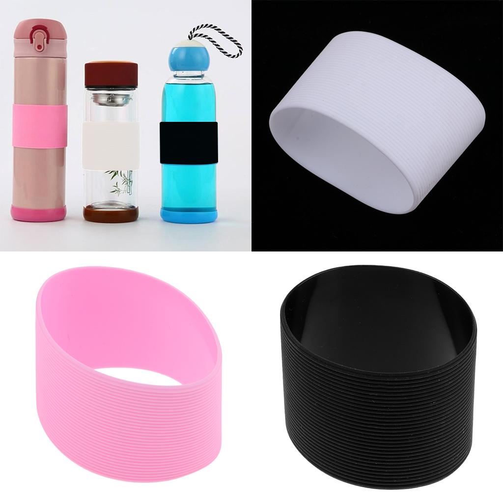 3PCS Outdoor Silicone Round Non-slip Water Bottle Mug Cup Sleeve Cover