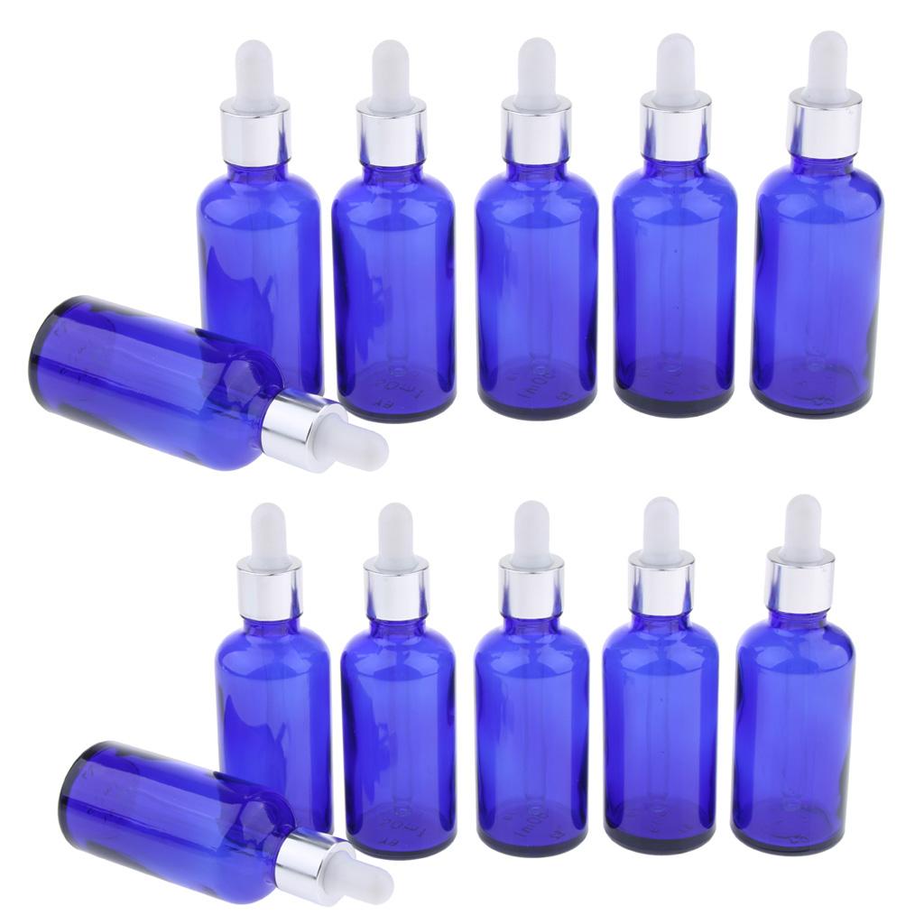 12 Pieces Glass Eye Dropper Dispenser Bottles for Essential Oils Perfume