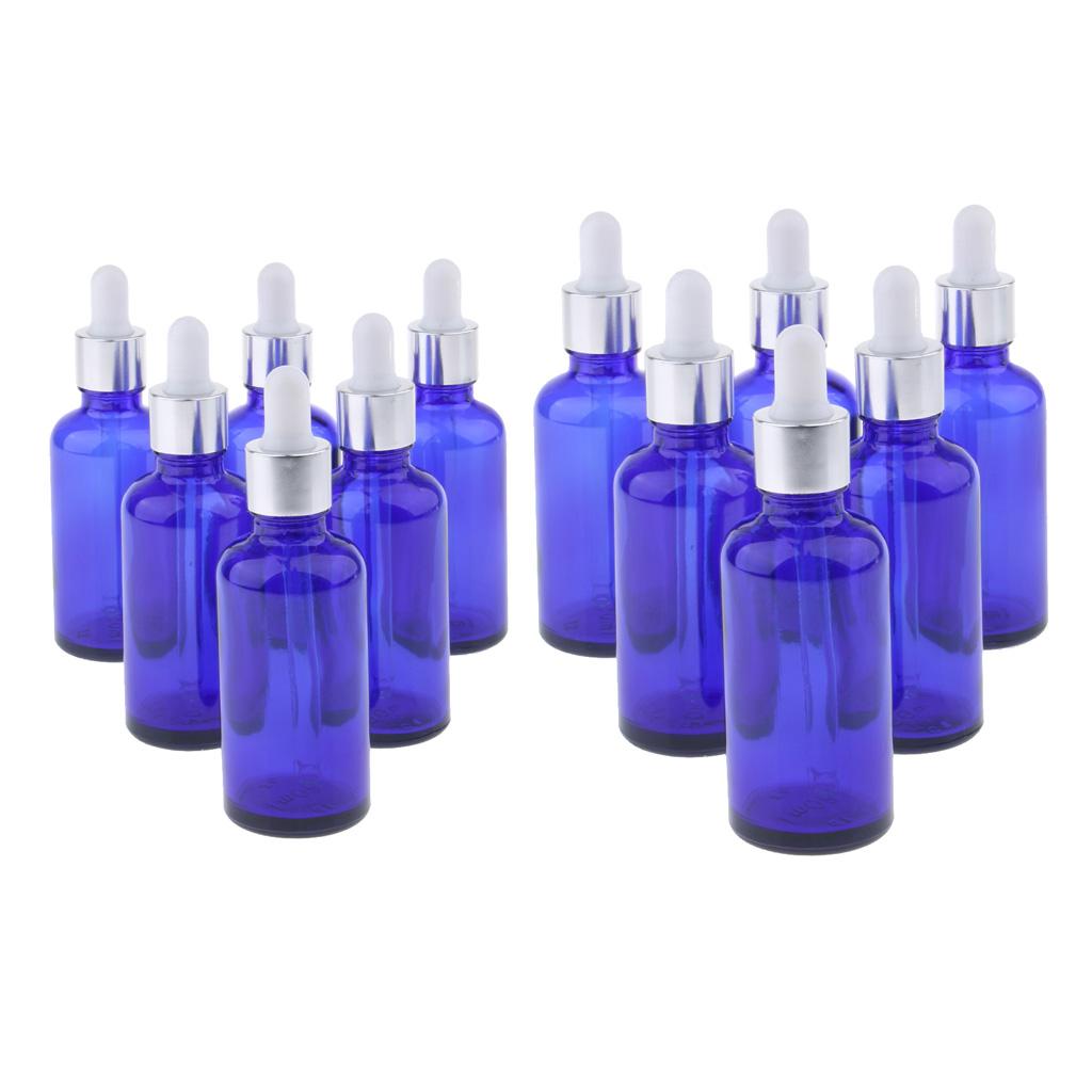 12 Pieces Glass Eye Dropper Dispenser Bottles for Essential Oils Perfume