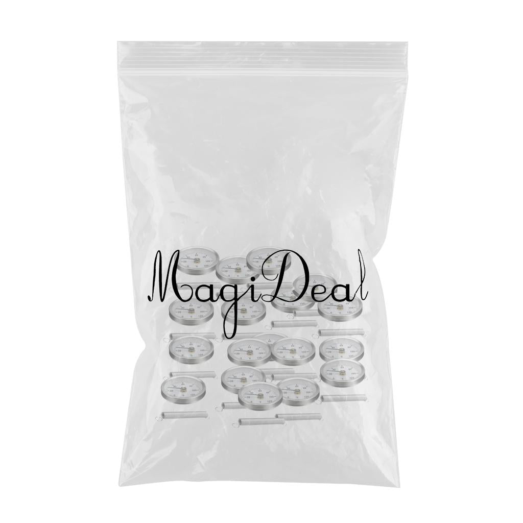 20PCS 63mm Clip-on Pipe Thermometer Temperature Gauge With Spring
