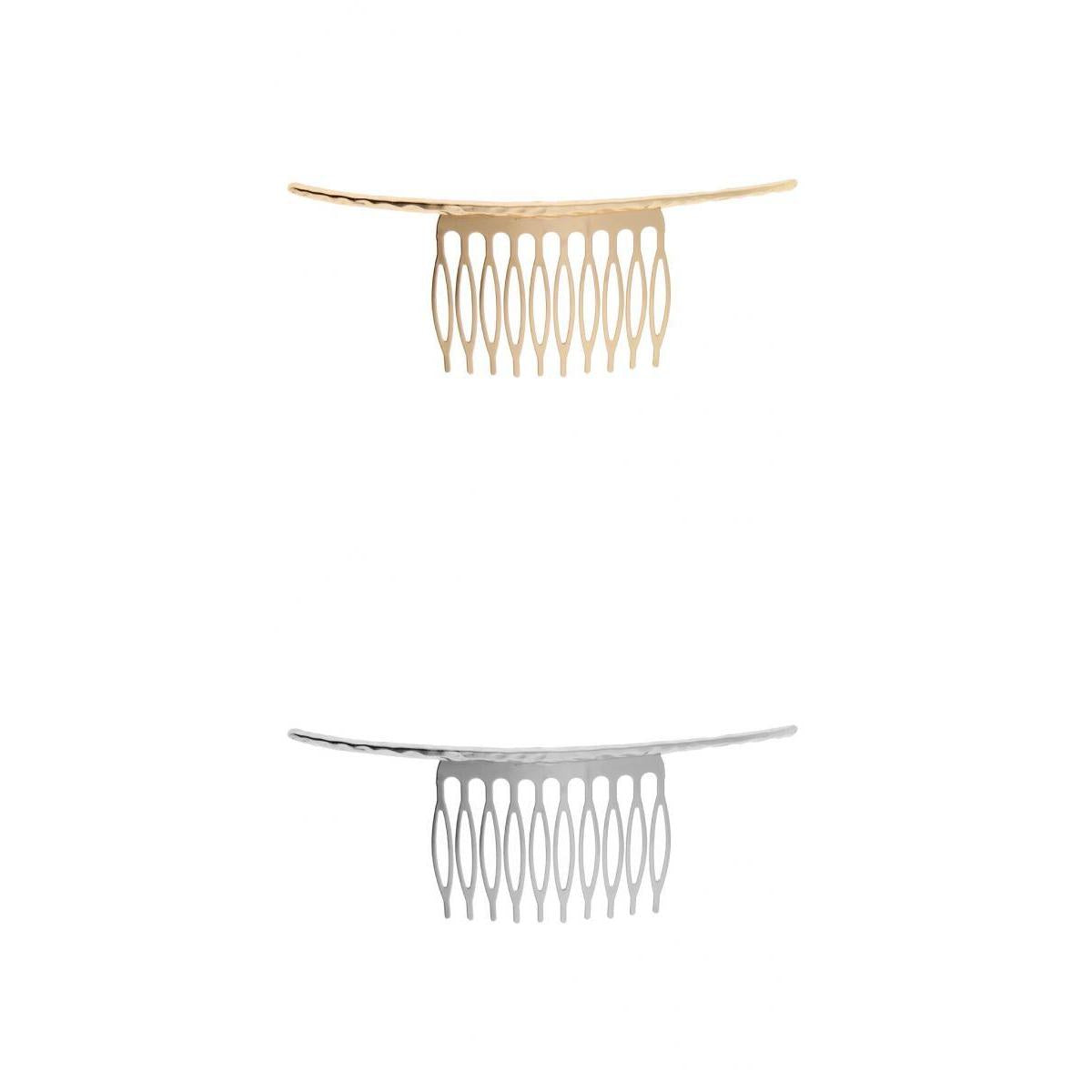 2x Retro Blank Metal Hair Comb Clips for Wedding Bridal Hair Accessories