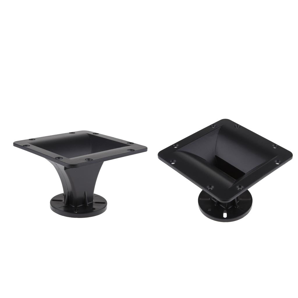 2pcs 6.3x6.3in Throat Wide Dispersion Horn Tweeter Home Speaker Flat Tweeter