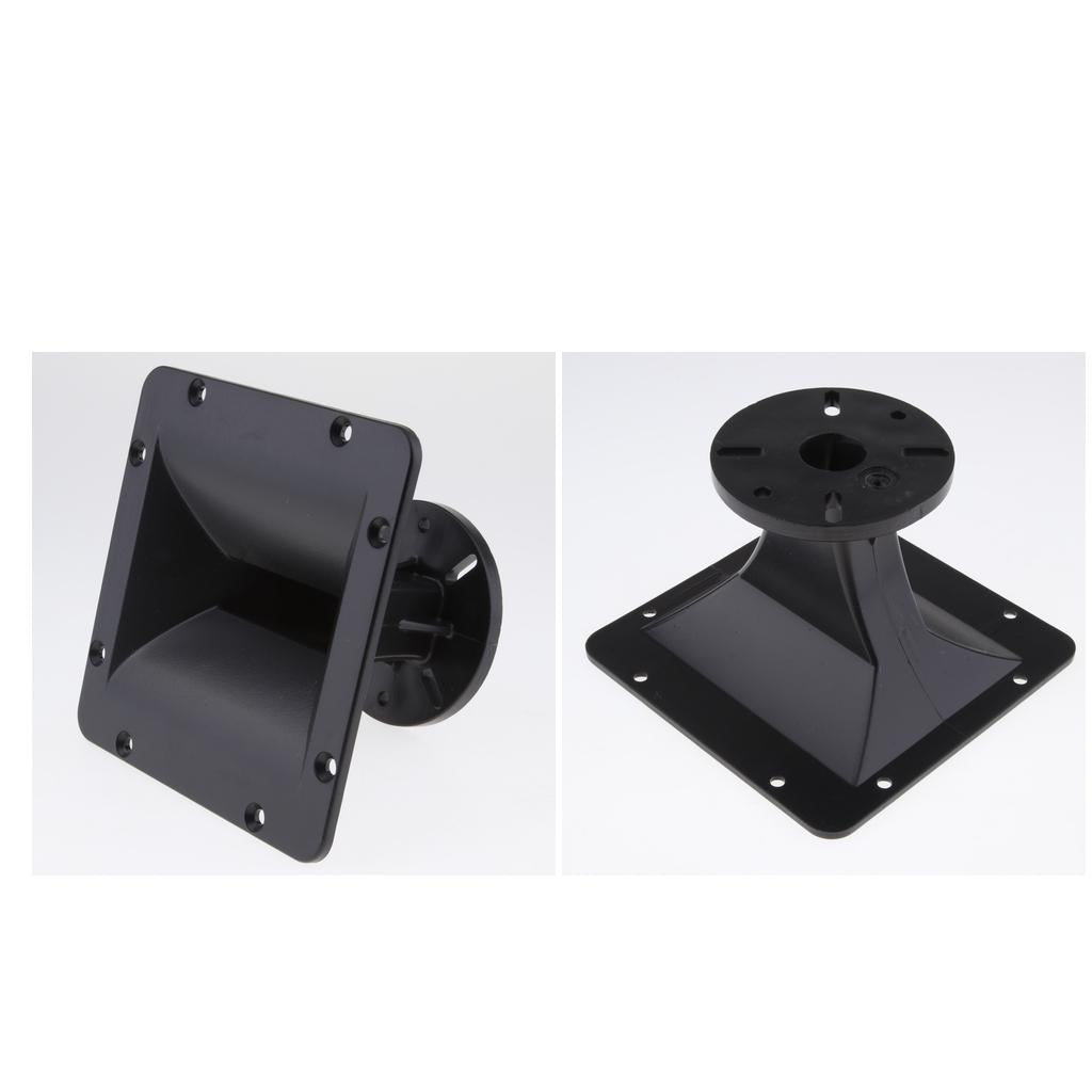 2pcs 6.3x6.3in Throat Wide Dispersion Horn Tweeter Home Speaker Flat Tweeter