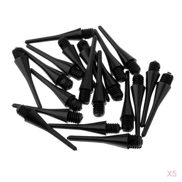100 Pieces Soft Nylon Tips Points Replacement for Electronic Dart 22mm Black
