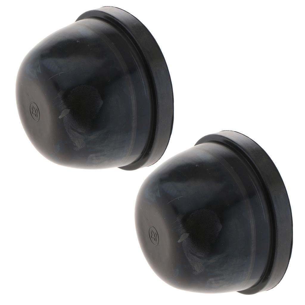 2X Universal Rubber Housing Seal Cap Dust Cover Car LED Headlight 83X60mm