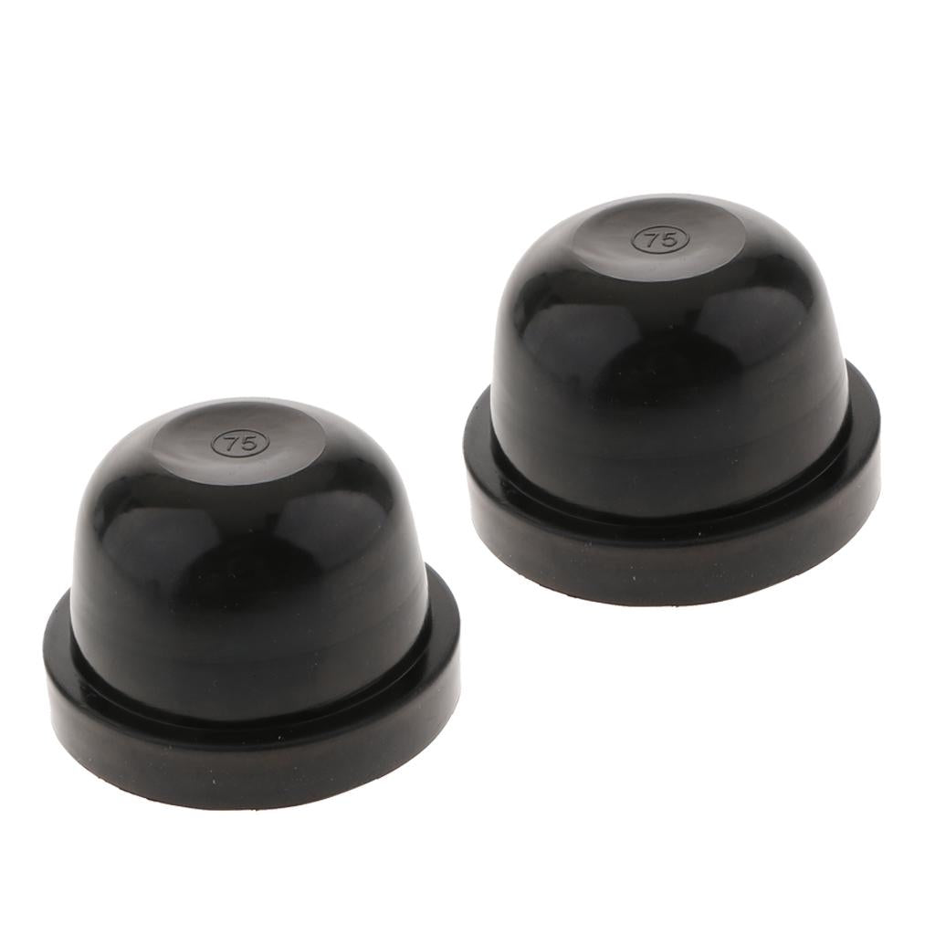 2X Universal Rubber Housing Seal Cap Dust Cover Car LED Headlight 75X55mm