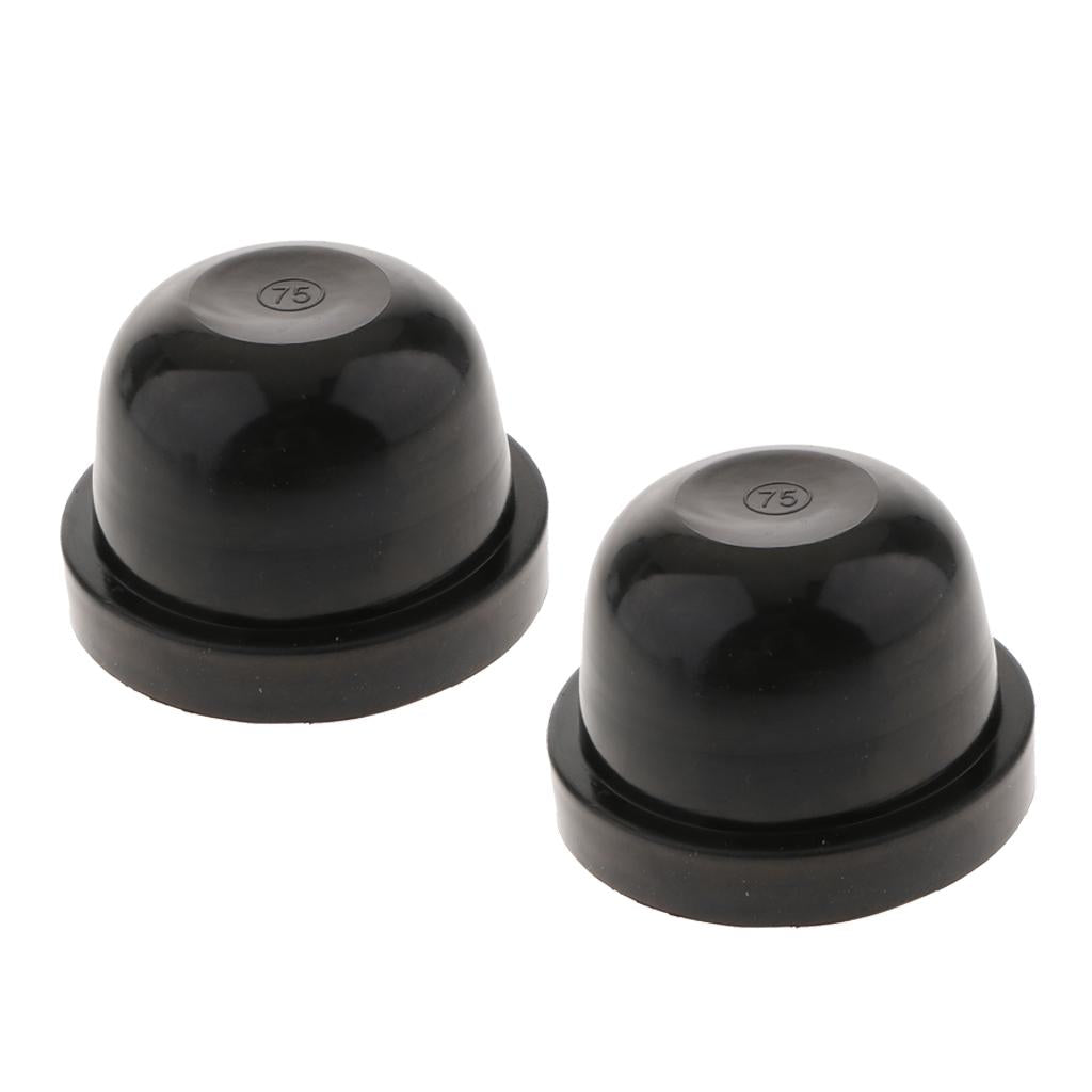 2X Universal Rubber Housing Seal Cap Dust Cover Car LED Headlight 75X55mm