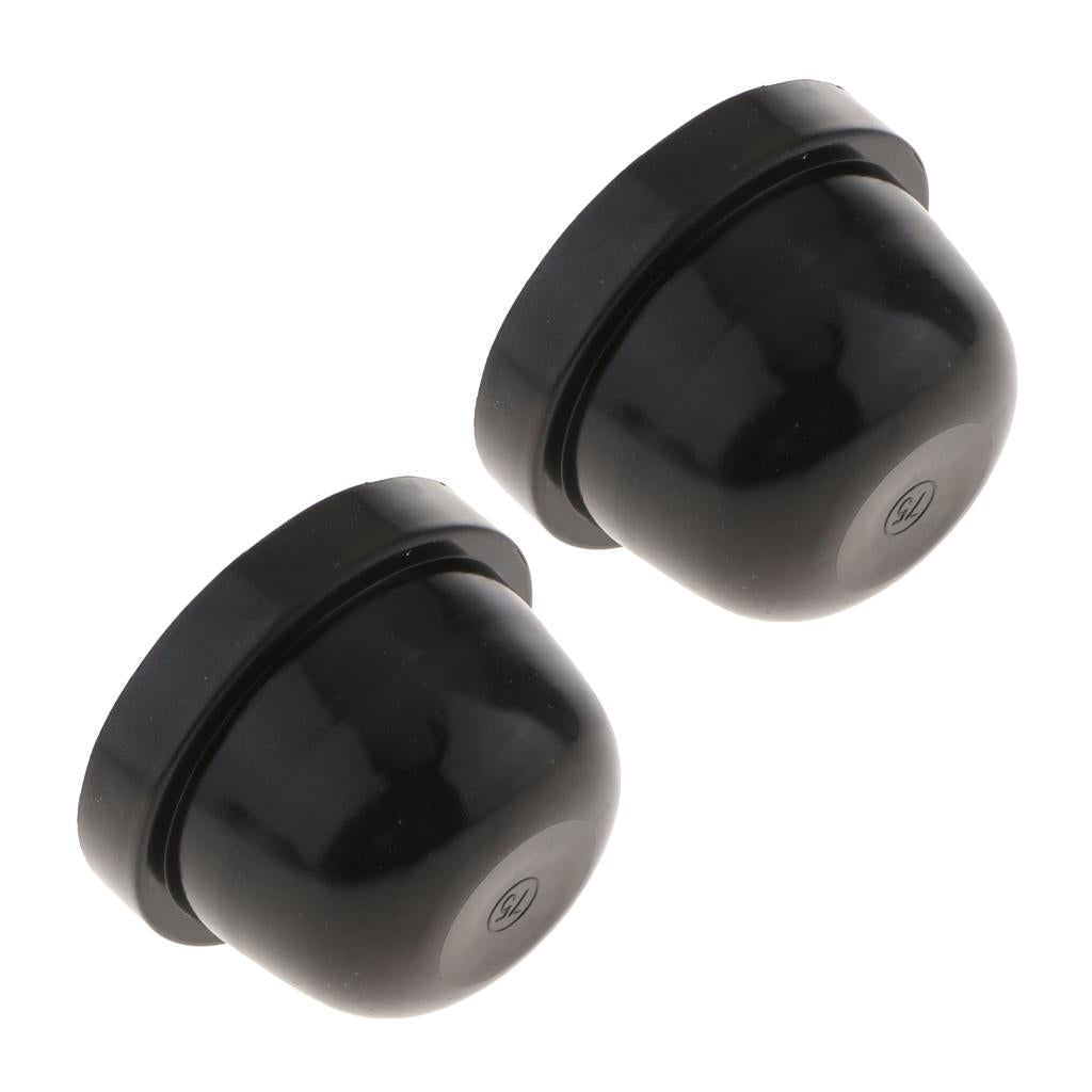 2X Universal Rubber Housing Seal Cap Dust Cover Car LED Headlight 75X55mm