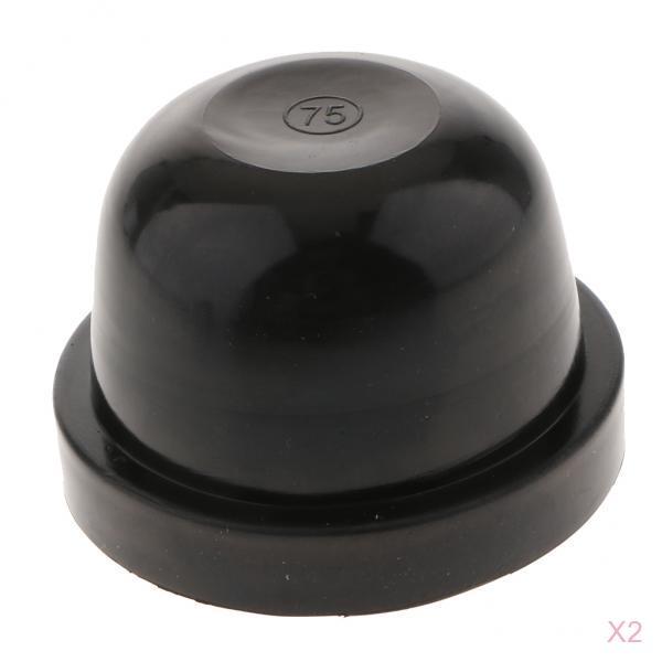 2X Universal Rubber Housing Seal Cap Dust Cover Car LED Headlight 75X55mm