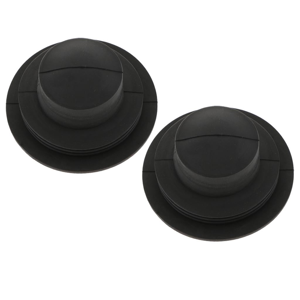 2X Universal Rubber Housing Seal Cap Dust Cover Car LED Headlight 65X40mm