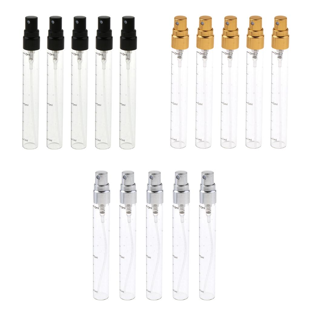 15x Empty Perfume Aftershave Spray Bottles Refillable Fine Mist Sprayer 10ml