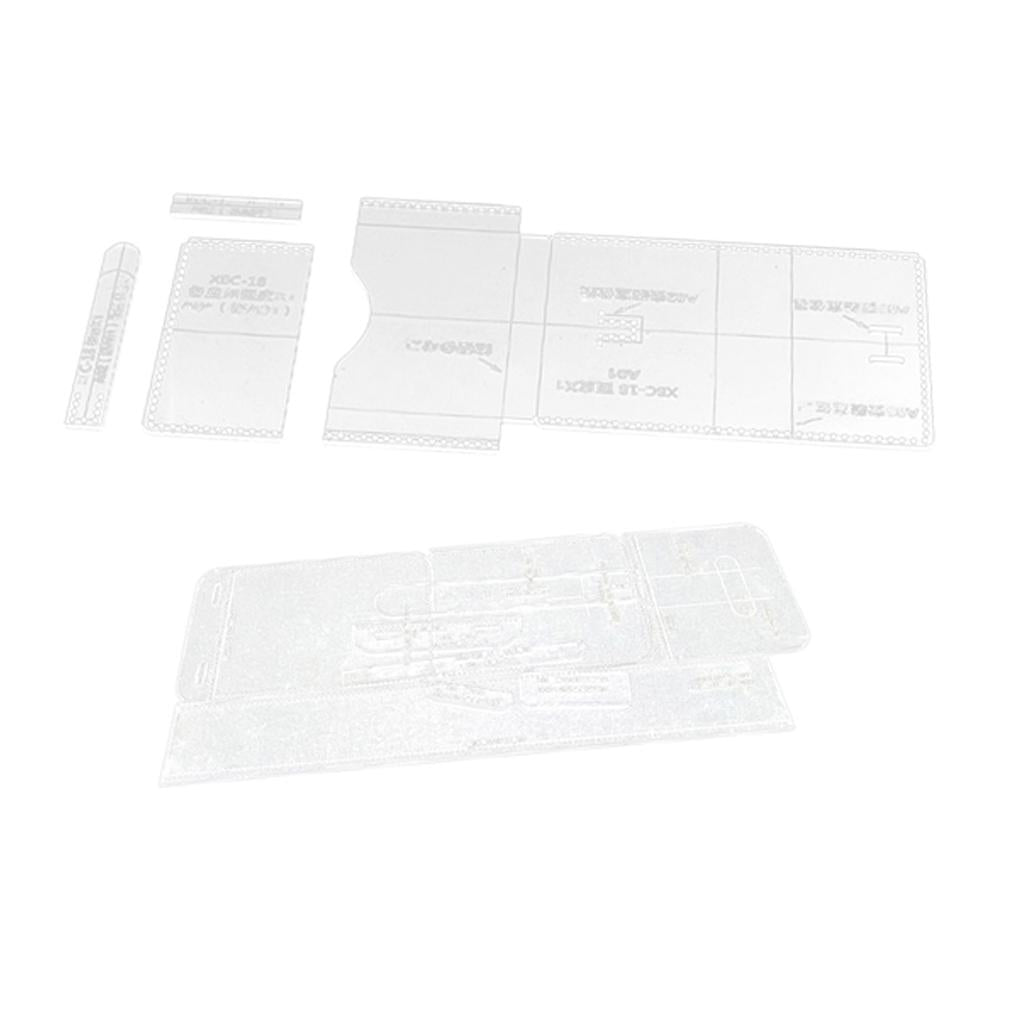 13Pcs Leather Craft Acrylic Stencil Template Wallet Purse HandBag Pattern